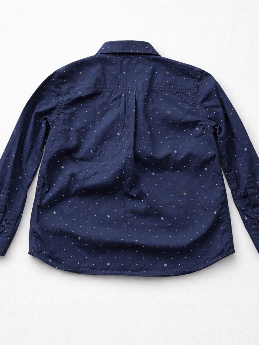 Boys Tucker + Tate Snowflake Long Sleeve Button Down Shirt Size 5 - Picture 4 of 5